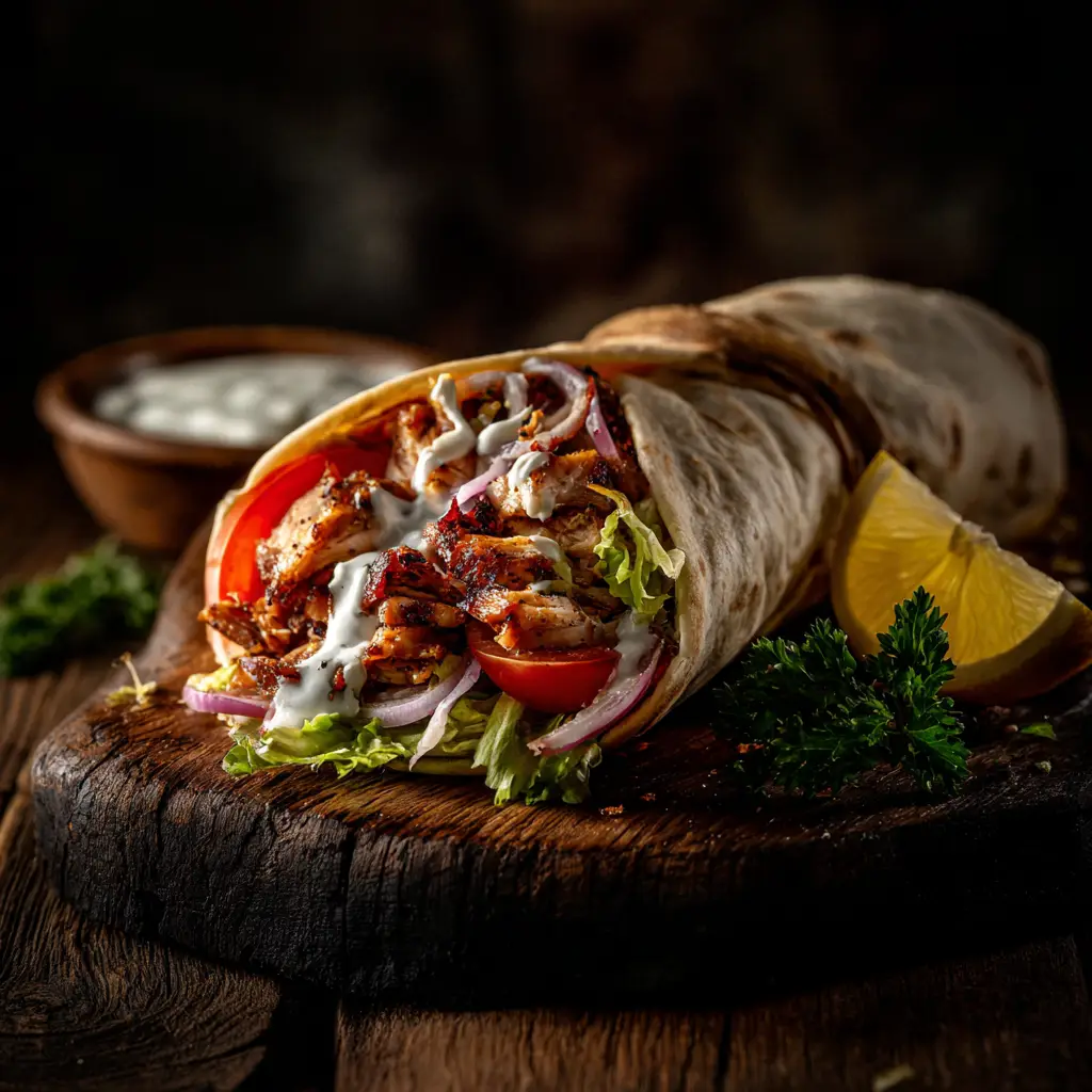 Chicken Shawarma Recipe (The BEST Authentic & Easy Method) 1 Perfectly cooked and sliced chicken shawarma piled high, showcasing its crispy edges and juicy interior.