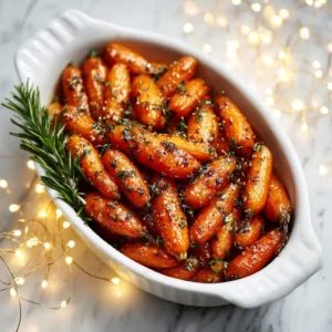 Honey Glazed Carrots (Simple & Irresistible) 4 An overhead shot of honey glazed carrots spread out, showcasing their vibrant orange color and glossy sheen.