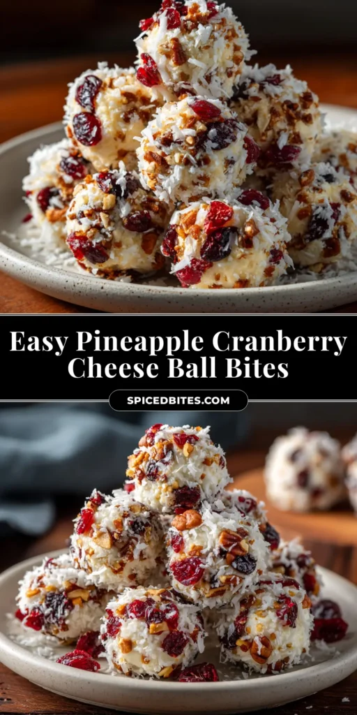 Pineapple Cranberry Cheese Balls (The Perfect Holiday Appetizer) 3 A festive Pineapple Cranberry Cheese Ball coated in crunchy pecans and served with an assortment of crackers on a holiday platter.