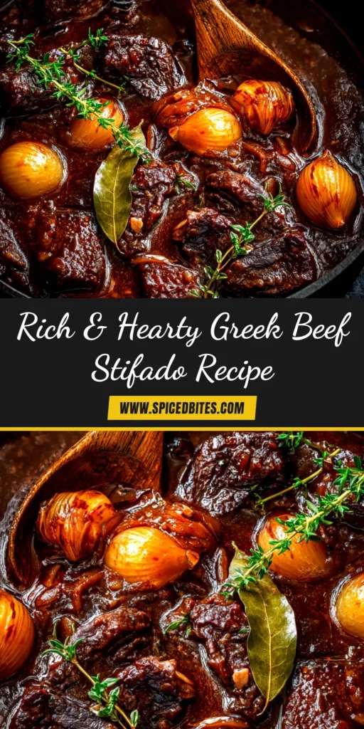 Beef Stifado: An Authentic Greek Stew Recipe 3 Authentic Greek Beef Stifado recipe - a rich and aromatic beef and onion stew slowly simmered to perfection in a rustic pot. A comforting and flavorful dinner.