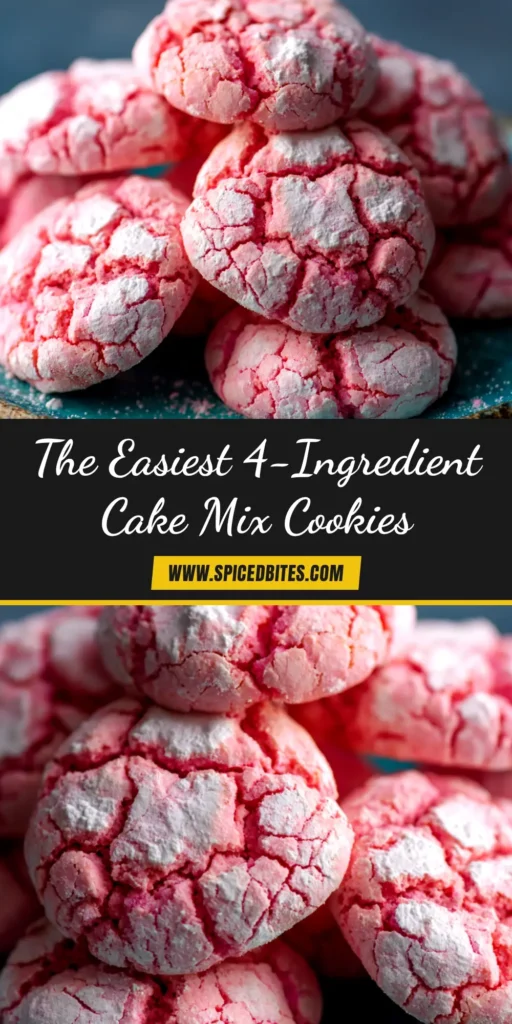 Cake Mix Cool Whip Cookies (The Easiest 3-Ingredient Recipe!) 3 A platter of soft and chewy Cake Mix Cool Whip Cookies with a beautiful pink color and crinkle top. The easiest 3-ingredient cookie recipe.