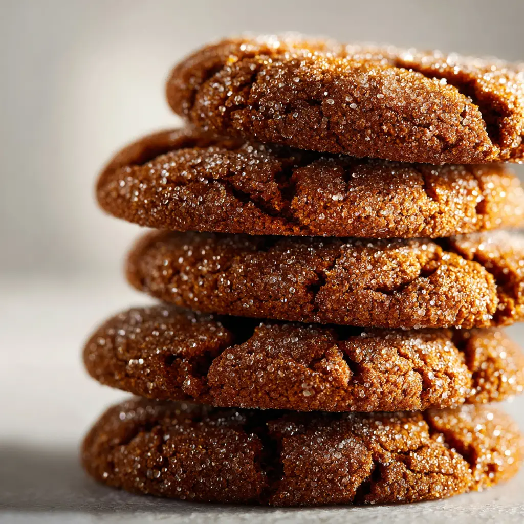 Chewy Molasses Cookies: The Ultimate Guide to Soft, Spiced Perfection 1 A molasses cookie broken in half to reveal the perfectly chewy and moist interior, set against a background of more cookies.