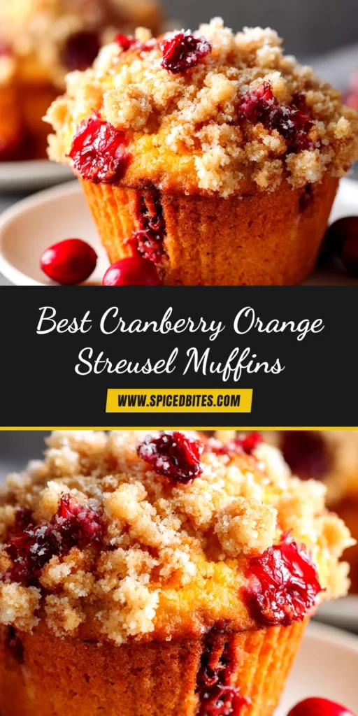 A perfect batch of bakery-style Cranberry Orange Muffins cooling on a wire rack, with one muffin split open to show the moist and fluffy interior.