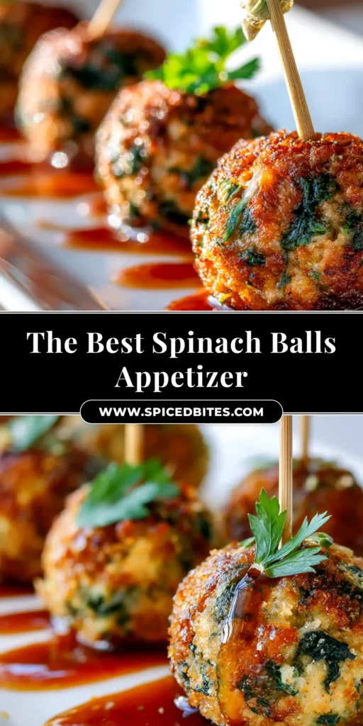 Spinach Balls: The Perfect Cheesy Appetizer 3 A platter of perfectly golden-brown baked spinach balls, ready to be served as a cheesy party appetizer. The best easy spinach balls recipe.