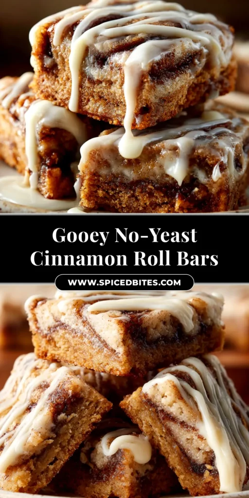 Cinnamon Roll Bars: The Ultimate Gooey & Easy Recipe 3 Gooey cinnamon roll bars with cream cheese frosting stacked on a plate. This is a simple and delicious recipe for an easy breakfast or dessert treat.