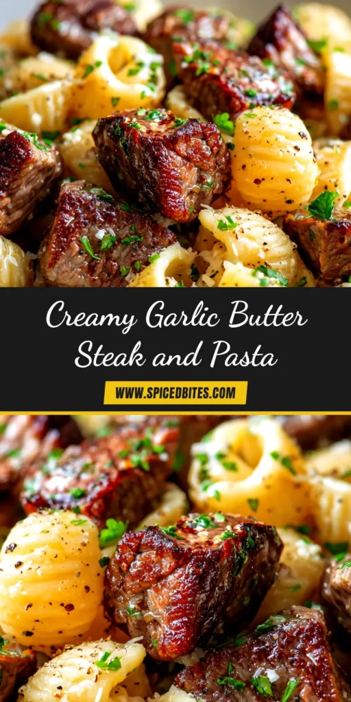 Garlic Butter Steak Bites: The Ultimate 15-Minute Recipe 3 A close-up overhead shot of garlic butter steak bites in a cast-iron skillet, garnished with fresh parsley. The steak is perfectly seared and glistening with garlic butter.