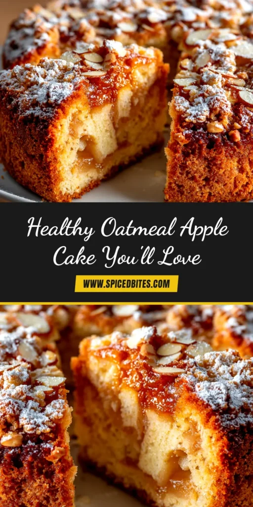 Healthy Oatmeal Apple Cake (That’s Actually Moist!) 4 Healthy Oatmeal Apple Cake - a moist, delicious slice on a plate with a fork. This easy and healthy apple cake recipe is made with whole grains and natural sweeteners.