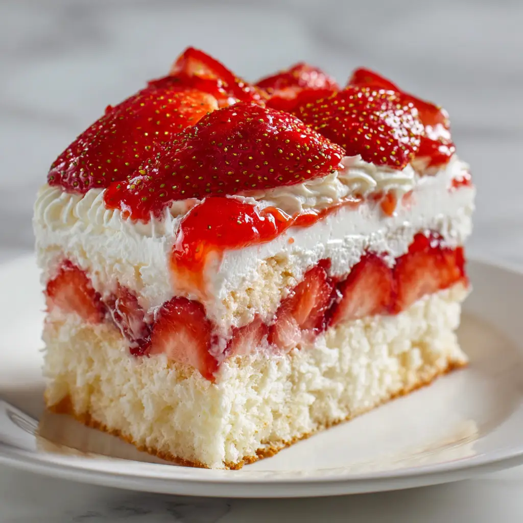 Heaven on Earth Cake: The Ultimate No-Bake Dessert Recipe 1 A piece of the no-bake pudding cake on a fork, ready to be eaten, with the full cake in the background.