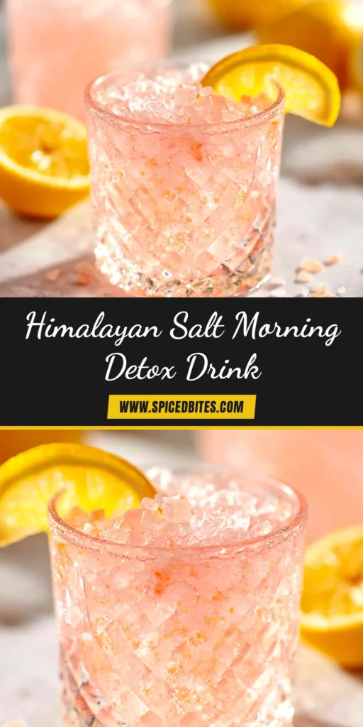 Himalayan Pink Salt Weight Loss Drink: A Hydrating Morning Ritual 3 A glass of Himalayan pink salt weight loss drink with a lemon slice, emphasizing a natural and healthy morning ritual.