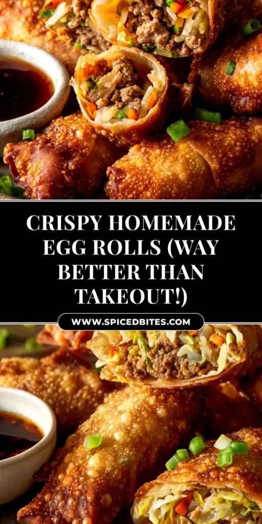 Homemade Egg Rolls Recipe (3 Ways!) 4 Crispy, golden homemade egg rolls stacked on a plate with a side of dipping sauce. This homemade egg rolls recipe is easy to follow and delivers perfect results!