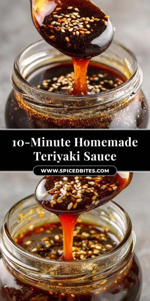 Homemade Teriyaki Sauce (Quick & Easy Recipe) 4 A bottle of homemade teriyaki sauce next to a small white bowl filled with the sauce, ready to be used. The perfect easy homemade teriyaki sauce recipe.