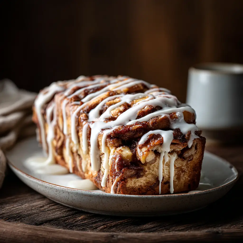 Apple Cinnamon Swirl Loaf (The Best, Easy Recipe) 1 The apple cinnamon swirl loaf batter being layered in a loaf pan, with the cinnamon-sugar mixture sprinkled in the middle.