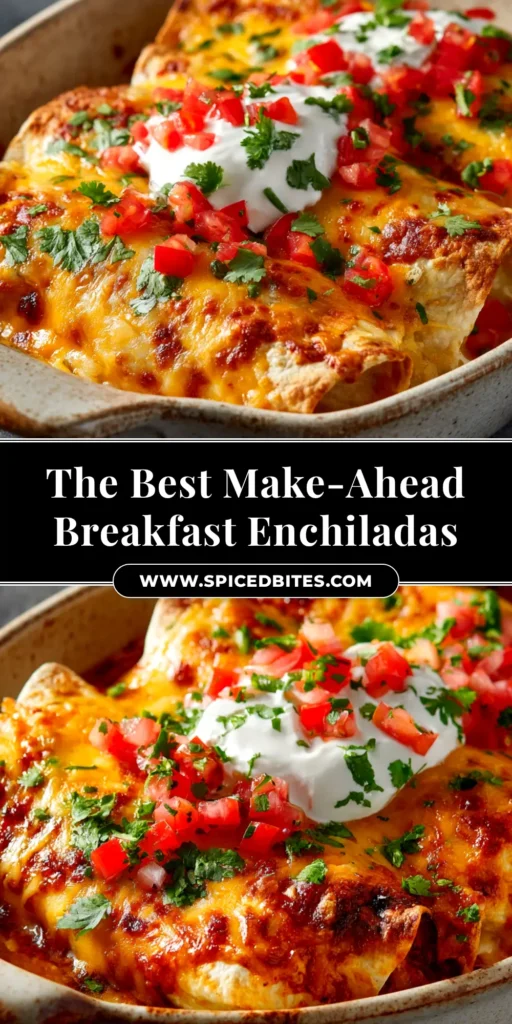 Breakfast Enchiladas: Your New Favorite Make-Ahead Meal 4 A close-up shot of cheesy Breakfast Enchiladas in a white baking dish, garnished with fresh cilantro. The ultimate make-ahead breakfast casserole.