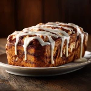 Apple Cinnamon Swirl Loaf (The Best, Easy Recipe) 4 A close-up shot of the moist apple loaf cake texture, with visible chunks of fresh apple and warm spices.
