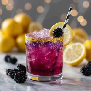 Purple People Eater Cocktail: A Spooky & Sweet Drink 4 A spooky purple cocktail in a coupe glass, set against a dark, moody background for a Halloween theme. The Purple People Eater Cocktail is ready to serve.