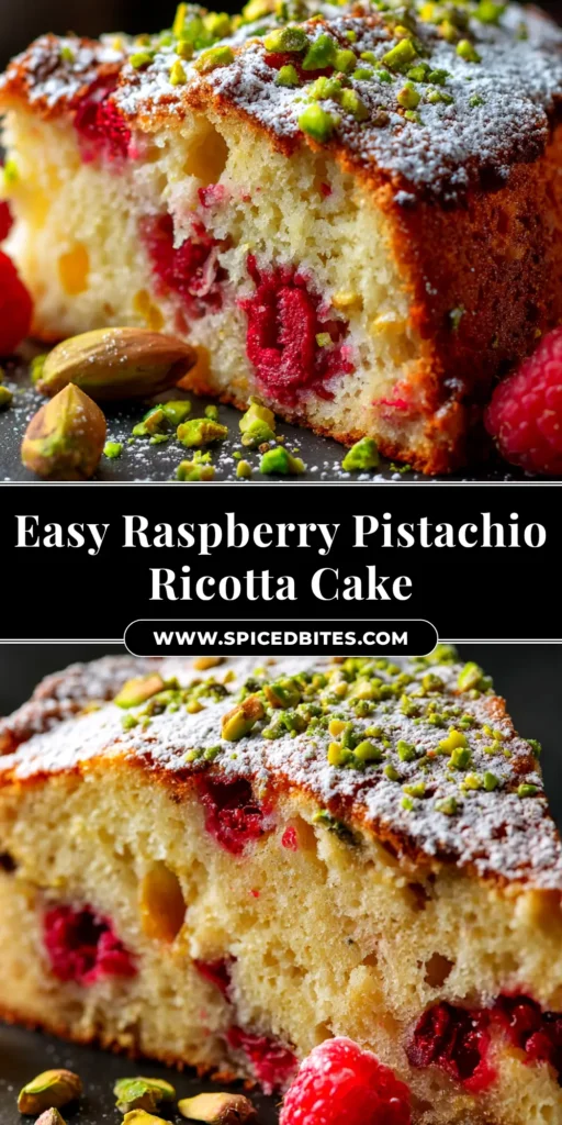 Raspberry Ricotta Cake (The Best, Easiest Recipe!) 3 A beautiful overhead shot of a whole Raspberry Ricotta Cake dusted with powdered sugar and topped with fresh raspberries and mint.