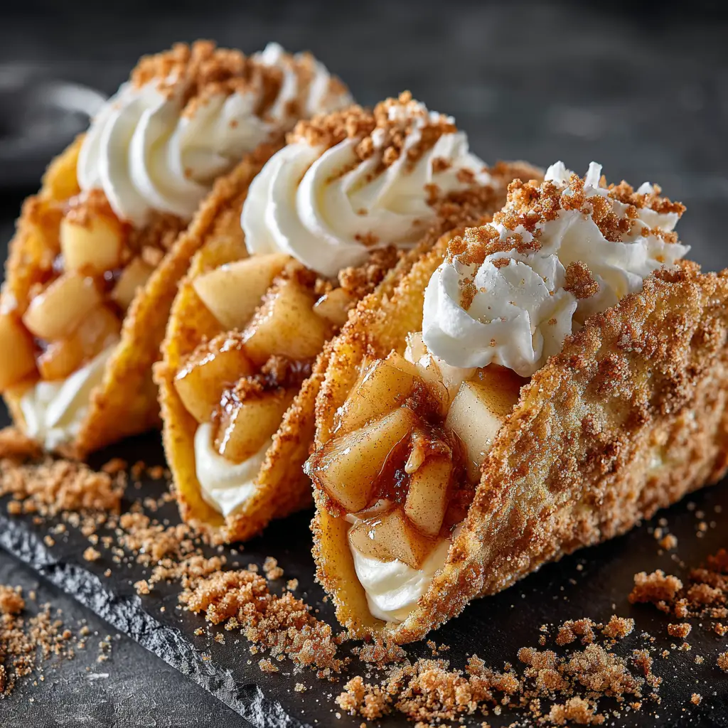 Apple Cheesecake Tacos: The Ultimate Dessert Mashup 1 An overhead view of the ingredients for apple cheesecake tacos, including tortillas, cream cheese, and apples.