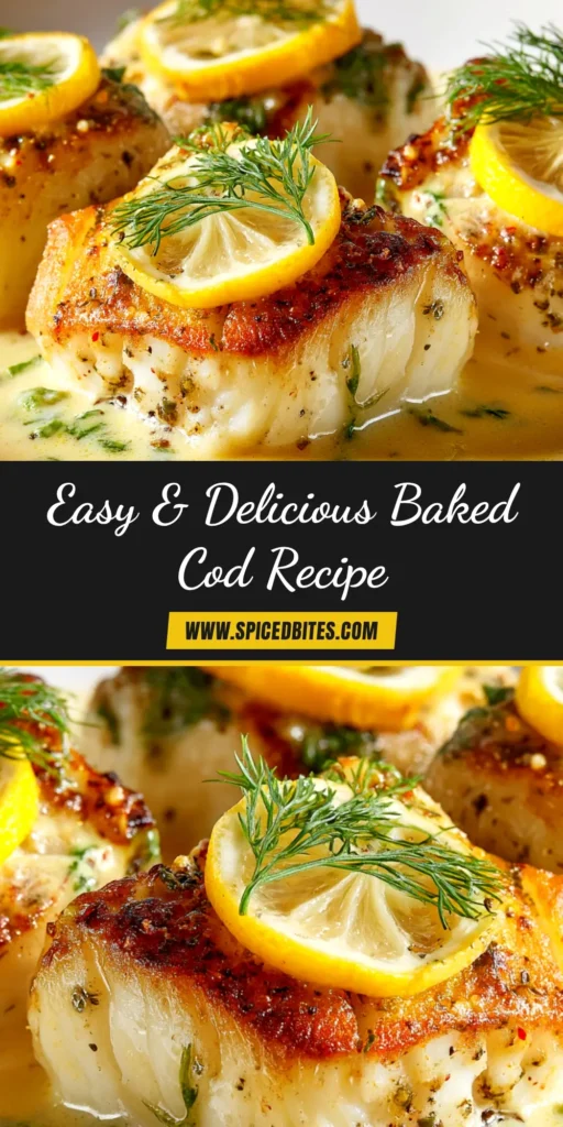 Baked Cod with Lemon-Dill Sauce: A 30-Minute Delight 3 A serving of Baked Cod with Lemon-Dill Sauce on a white plate, garnished with fresh dill and a lemon wedge. The cod is perfectly flaky.