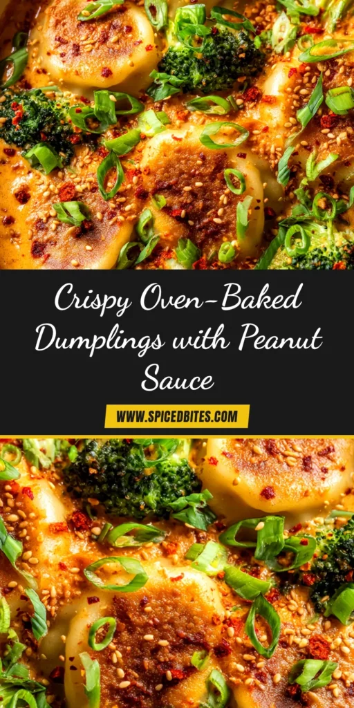 Oven-Baked Dumplings: The Ultimate Creamy Casserole Recipe 3 A top-down view of a creamy oven-baked dumplings casserole in a white baking dish. The dumplings are golden brown with melted cheese and garnished with fresh green onions and sesame seeds.