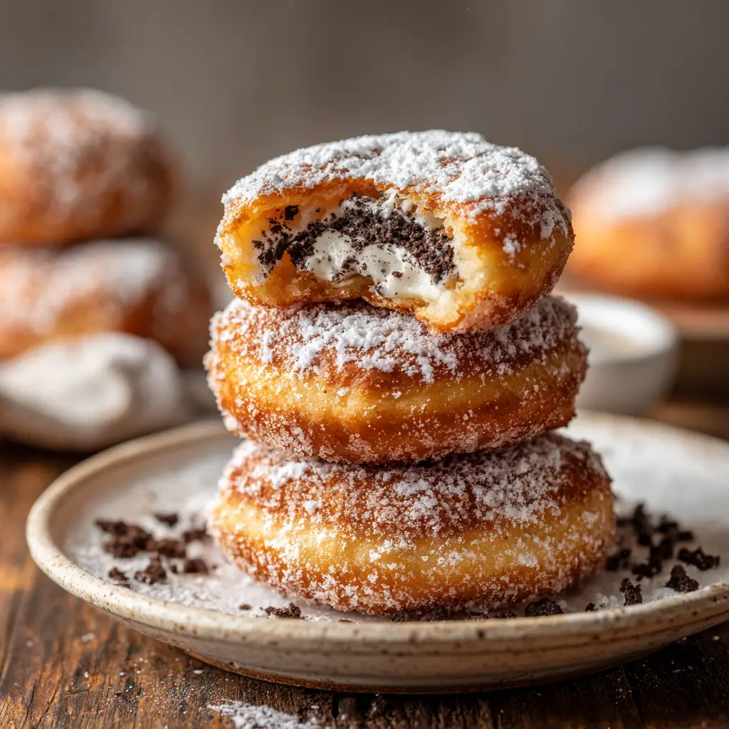 Deep Fried Oreos: The Ultimate 5-Ingredient Fair Food Recipe 1 A delicious overhead view of several homemade deep fried Oreos ready to be served.
