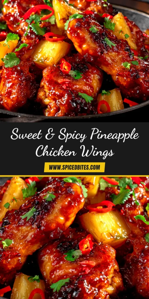 Pineapple Cowboy Candy Chicken Wings: Sweet, Spicy & Sticky! 3 A heaping platter of sticky, glossy Pineapple Cowboy Candy Chicken Wings, garnished with fresh cilantro and sliced jalapeños.