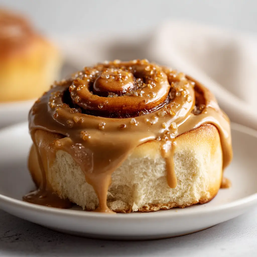 Biscoff Cinnamon Rolls: The Ultimate Gooey Treat 1 A pan of proofed Biscoff cinnamon rolls, ready to be baked, showcasing their puffy texture.