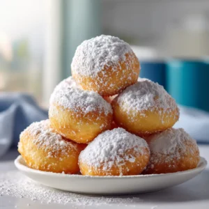 Snowball Donuts: The Ultimate Recipe for Fluffy Perfection 4 A close-up shot of baked Snowball Donuts on a wire rack, ready to be glazed and decorated.