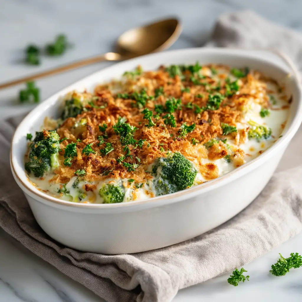 Broccoli Casserole: The Ultimate Cheesy & Creamy Recipe 1 The broccoli casserole ingredients laid out on a wooden surface, including fresh broccoli, a block of cheddar cheese, milk, and Ritz crackers.