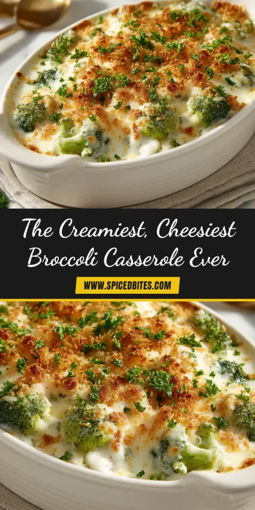 Broccoli Casserole: The Ultimate Cheesy & Creamy Recipe 3 A top-down view of a freshly baked broccoli casserole in a white baking dish, showing the golden brown, crunchy Ritz cracker topping and creamy, cheesy interior.