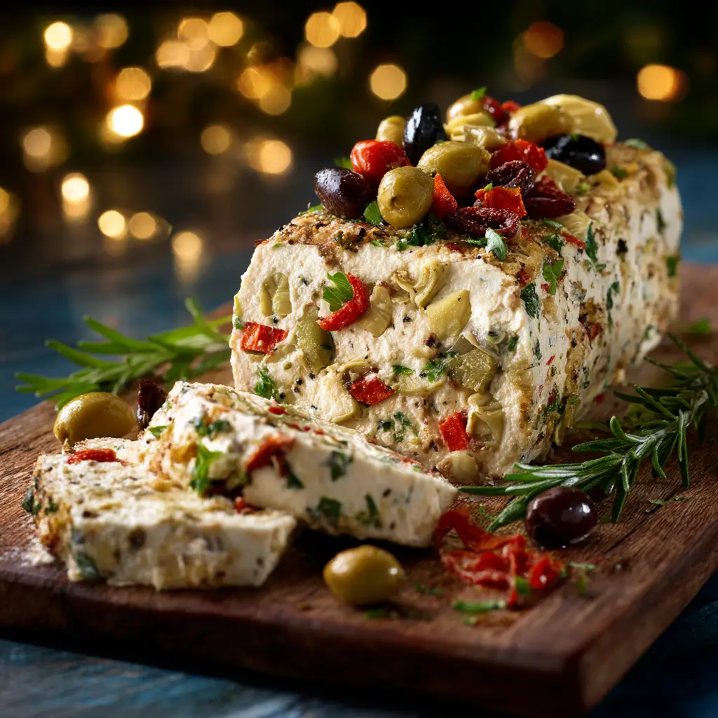 Antipasto Cream Cheese Log (The Ultimate Party Appetizer) 1 The Antipasto Cream Cheese Log being rolled in a coating of fresh parsley and chopped pecans before being served.