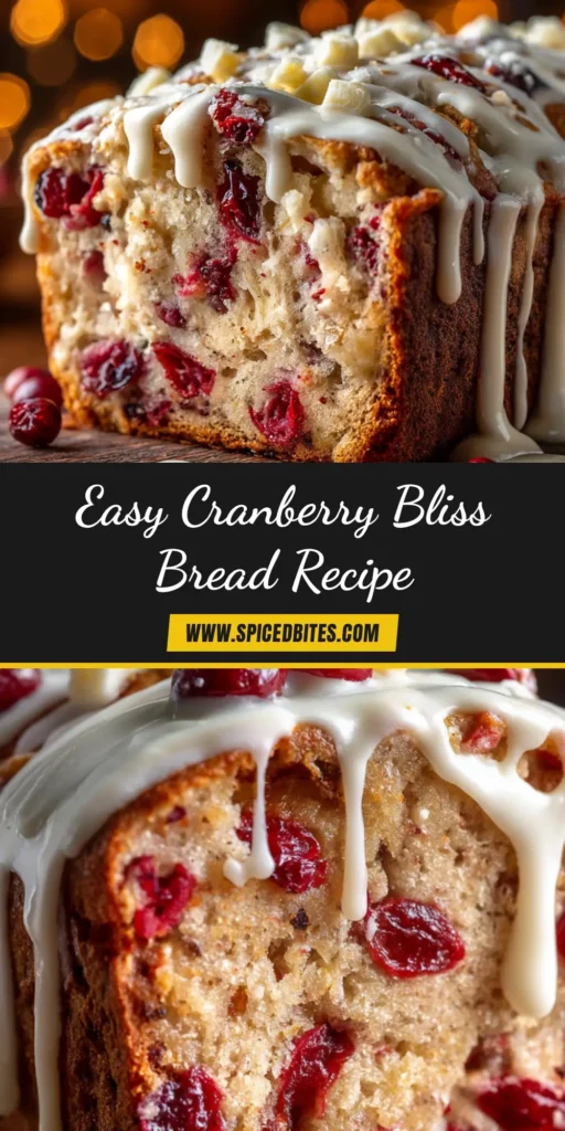 Cranberry Bliss Bread (A Starbucks Copycat Recipe) 4 A beautiful slice of Cranberry Bliss Bread on a plate, showcasing the moist crumb, cranberries, and thick cream cheese frosting. The perfect Starbucks copycat recipe.