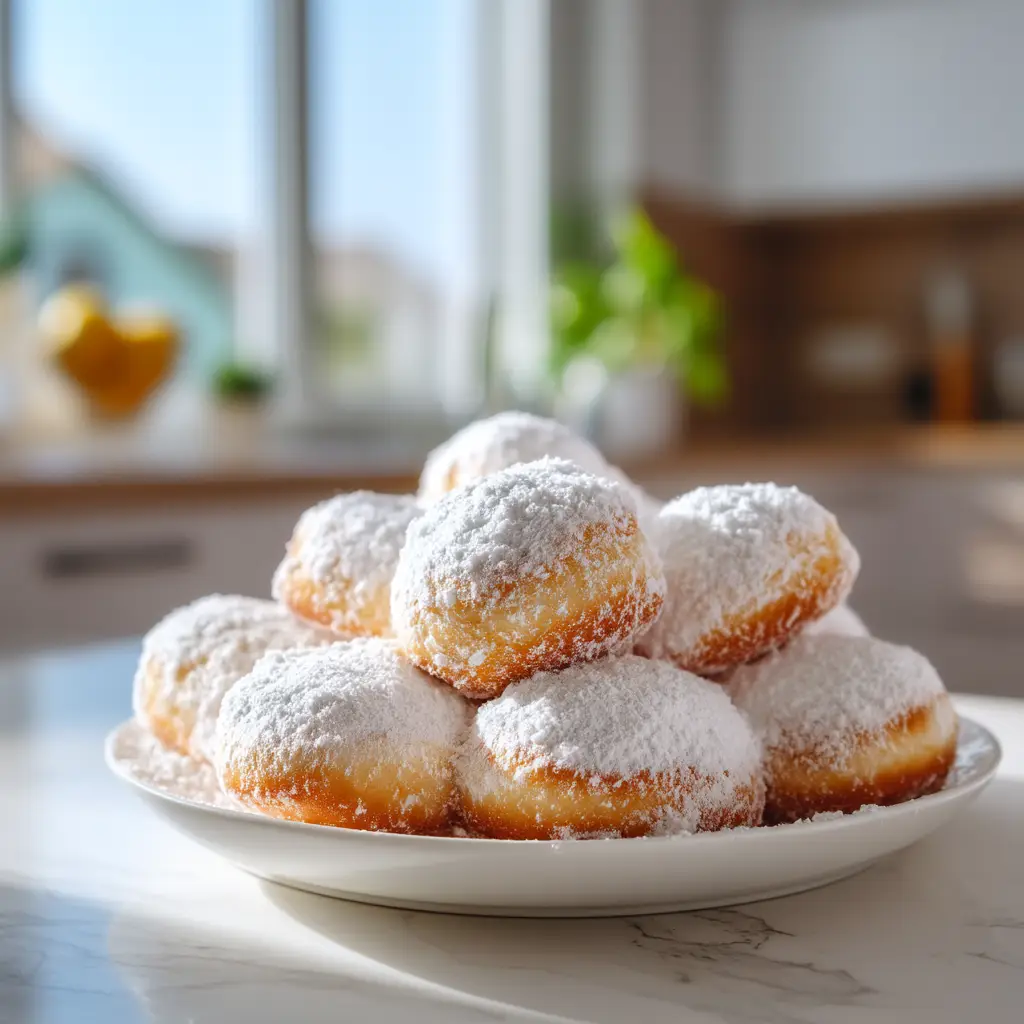 Snowball Donuts: The Ultimate Recipe for Fluffy Perfection 1 A Snowball Donut being dipped into a bowl of sweet vanilla glaze, with shredded coconut nearby.