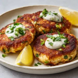 Crispy Cottage Cheese Tuna Cakes 3 Close up view of the ingredients for Cottage Cheese Tuna Cakes, highlighting flaked tuna, cottage cheese, and fresh green onions.