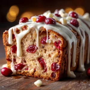 Cranberry Bliss Bread (A Starbucks Copycat Recipe) 3 An extreme close-up of a rustic, moist loaf of Cranberry Bliss Bread, showing the texture of the crumb and the distribution of cranberries before frosting.