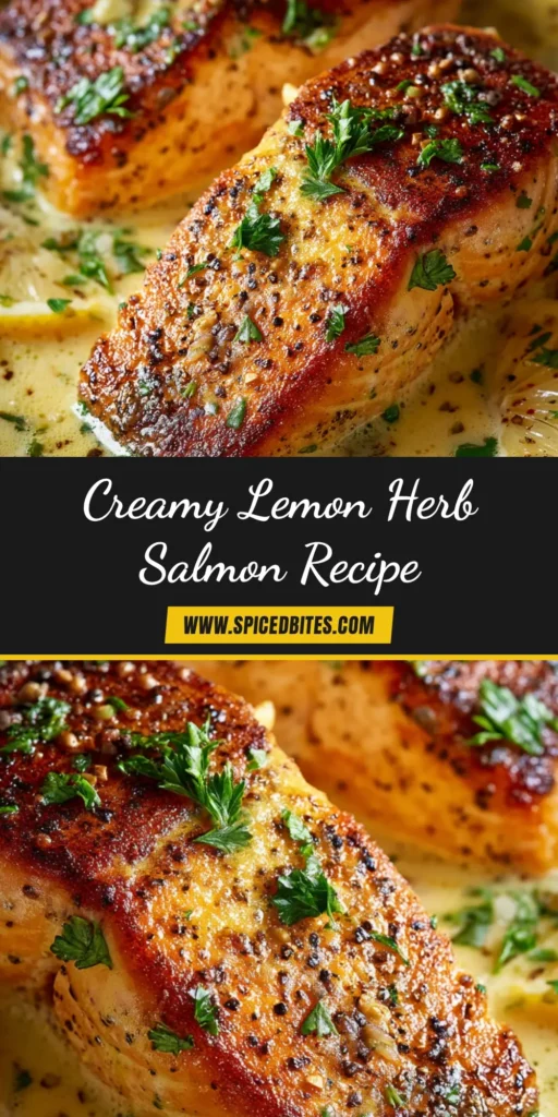 Pan-Seared Salmon (Perfectly Crispy Skin in 10 Minutes!) 3 A close-up of a perfect pan-seared salmon fillet with incredibly crispy golden-brown skin, garnished with fresh herbs and a lemon wedge. A must-try 10-minute recipe.