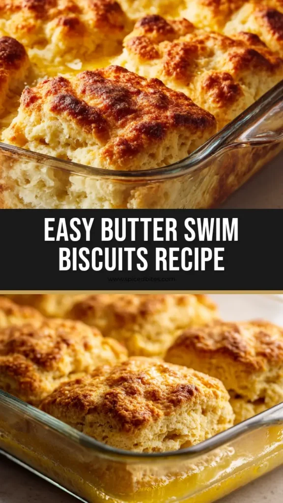 Butter Swim Biscuits: The Easiest, Most Buttery Recipe 4 A batch of golden brown butter swim biscuits in a clear glass baking dish, with pools of melted butter around the craggy edges. (Butter Swim Biscuits)