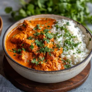 Homemade Butter Chicken: The Ultimate Guide to Rich, Creamy Murgh Makhani 3 Close-up of Homemade Butter Chicken showing the thick, textured tomato sauce and tender chicken pieces.