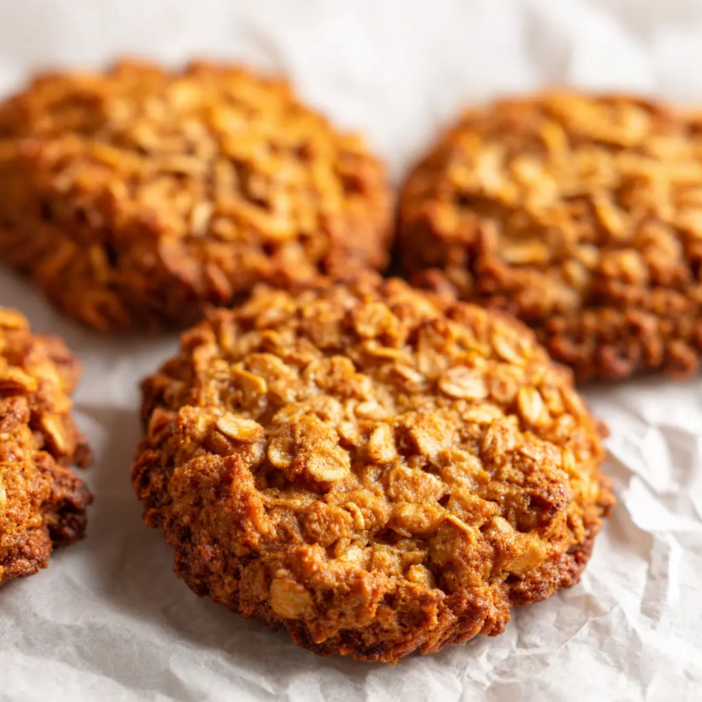 Healthy Banana Oat Cookies: The Ultimate Rustic, Chewy, and Naturally Sweet Snack 1 A handheld smartphone photo of a batch of Healthy Banana Oat Cookies on parchment paper under soft natural daylight.