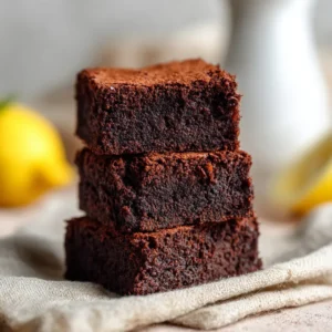 3 Ingredient Banana Brownies: The Ultimate Fudgy Flourless Masterpiece 3 Close up of the dense, extremely fudgy crumb of 3 ingredient banana brownies.